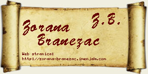 Zorana Branežac vizit kartica